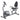 Recumbent exercise bike with LCD display, 8-level adjustable magnetic resistance, recumbent home trainer with