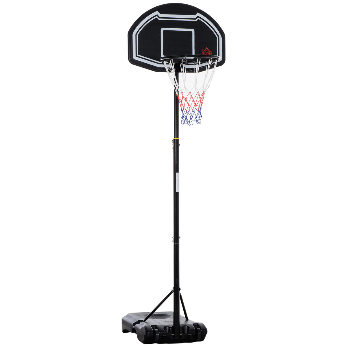 Outdoor basketball hoop for teenagers, 160-210 cm height-adjustable basketball stand with wheels