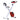 Exercise bike with magnetic resistance, 8 levels, height-adjustable, LCD display, red + white