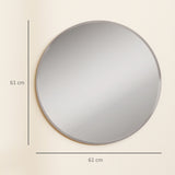 Wall mirror, modern design, 61 x 61 cm, silver (3)