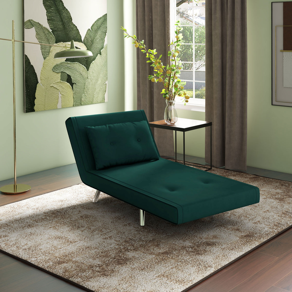 Recliner armchair with reclining function, sleeper chair, button tufting, linen look, 77 cm x 88 cm x 83 cm (2)