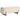 Storage ottoman, bench with foam padding, imitation linen, 111 x 44 x 44.5 cm, cream white