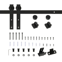 200 cm complete sliding door set, sliding door hardware with floor guide, sliding door rail, rollers, sliding (10)
