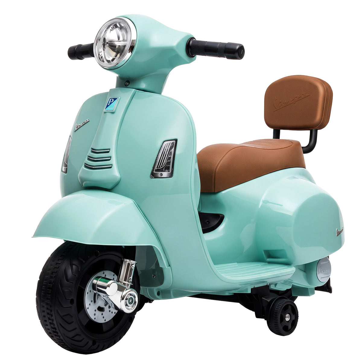 Electric Motorcycle for Kids Mini Vespa GTS 6V Electric Motorbike with Lithium Battery Ergonomic Seat Backrest