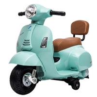 Electric Motorcycle for Kids Mini Vespa GTS 6V Electric Motorbike with Lithium Battery Ergonomic Seat Backrest