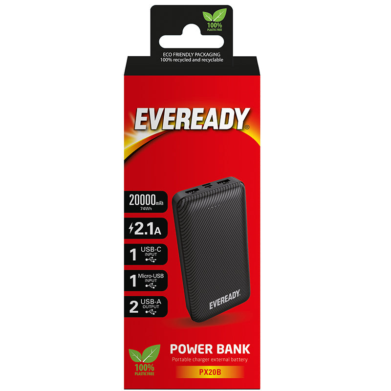 Eveready PX20B - Power bank 20000 mAh 2x USB-A (black) (4)