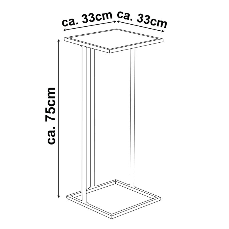 Arti Casa - side table, accent table (black) (5)