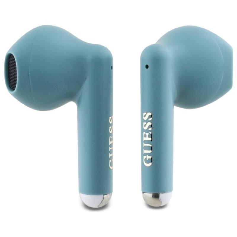 Guess Printed Classic Logo - Bluetooth TWS Earphones + Charging Case (Turquoise) (2)