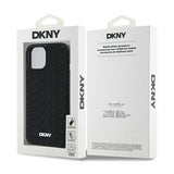 DKNY 3D Rubber Repeat Pattern - iPhone 15 Plus Case (Black) (8)