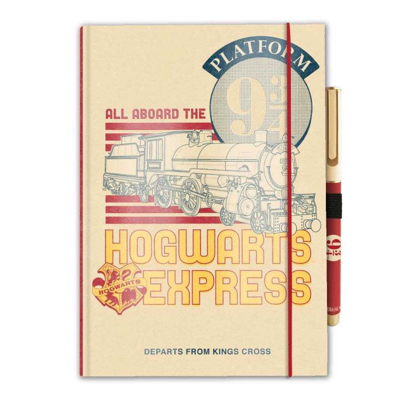 Harry Potter - Notebook / A5 Notepad with pen holder 9 3/4