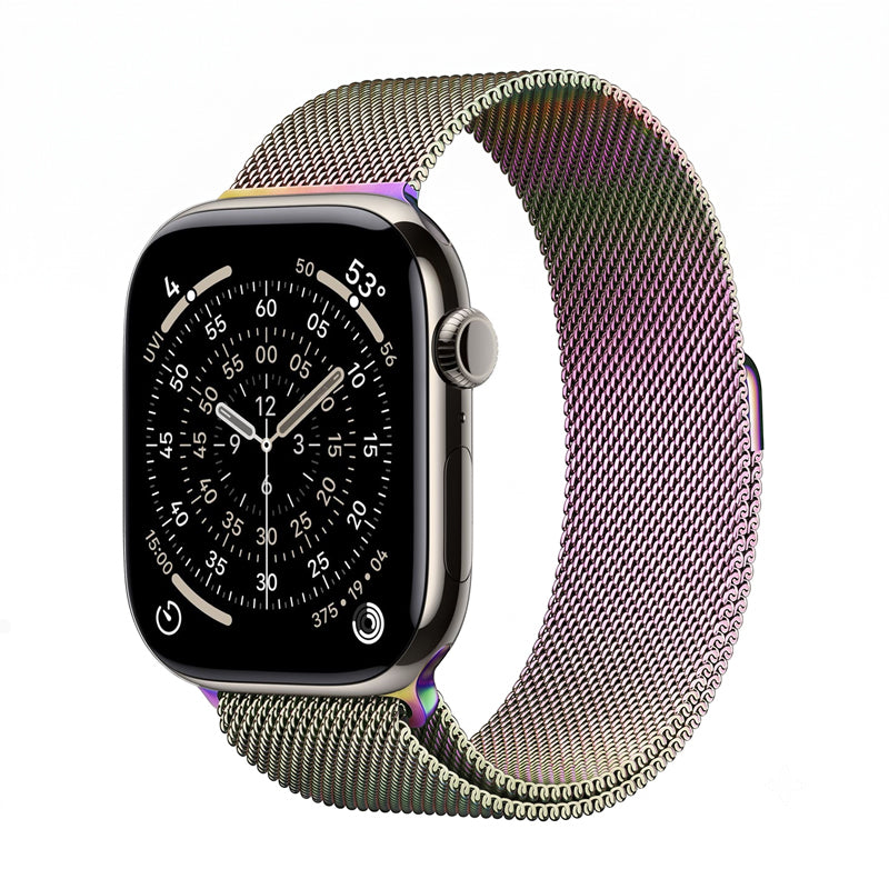Crong Milano Steel - Stainless steel strap for Apple Watch 38/40/41/42 mm (rainbow)