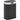 Trash can, stainless steel kitchen bin with stay-open lid, removable inner bucket, 21.5x19.5x30 cm, black