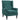 Elegant wingback chair, thickly upholstered, removable cover, 74 x 86 x 102 cm, dark green