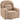 Recliner chair, 360° swivel recliner with cloud-soft velvet fabric, wide seat, for living room, khaki