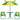 Children's garden furniture set, chairs, table, parasol, bee design, green+yellow