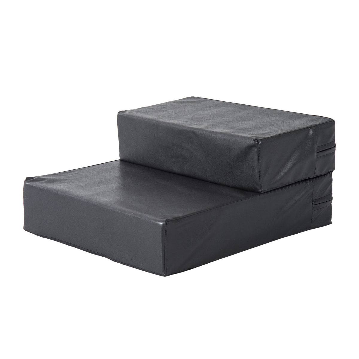 Pet stairs, pet mat, 2 steps, foldable, dog stairs, stairs, mat for cats and dogs, black, L45 x W39 x H20 cm