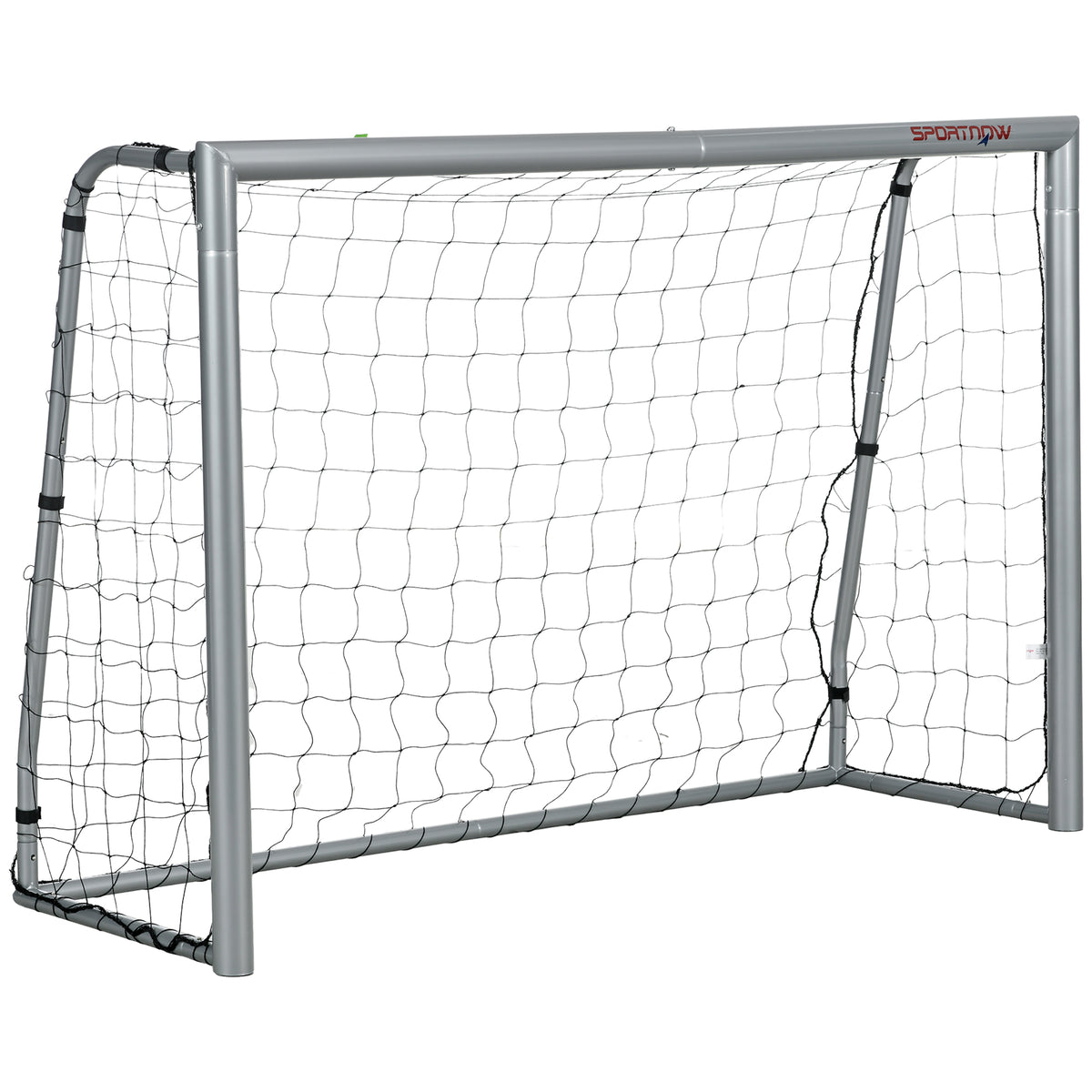 Weatherproof football goal, sturdy metal frame, tear-resistant net, 160H x 240L x 85W cm, grey