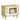 TV-design cat cave incl. toy, washable cushion, 50 cm x 28 cm x 43 cm, oak + beige + white