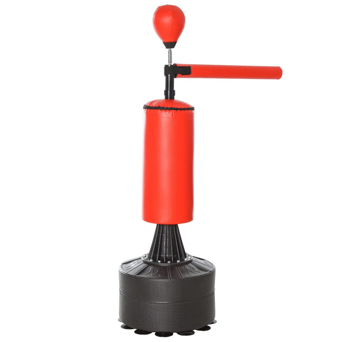 Free-standing punching bag 155-205cm, height-adjustable standing punch bag with 360° reflex bar, speedball
