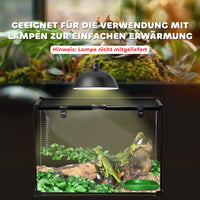 Reptile Terrarium Feeding Box Glass Terrarium for Amphibians and Arachnids with Thermometer Reptile Breeding Box (8)