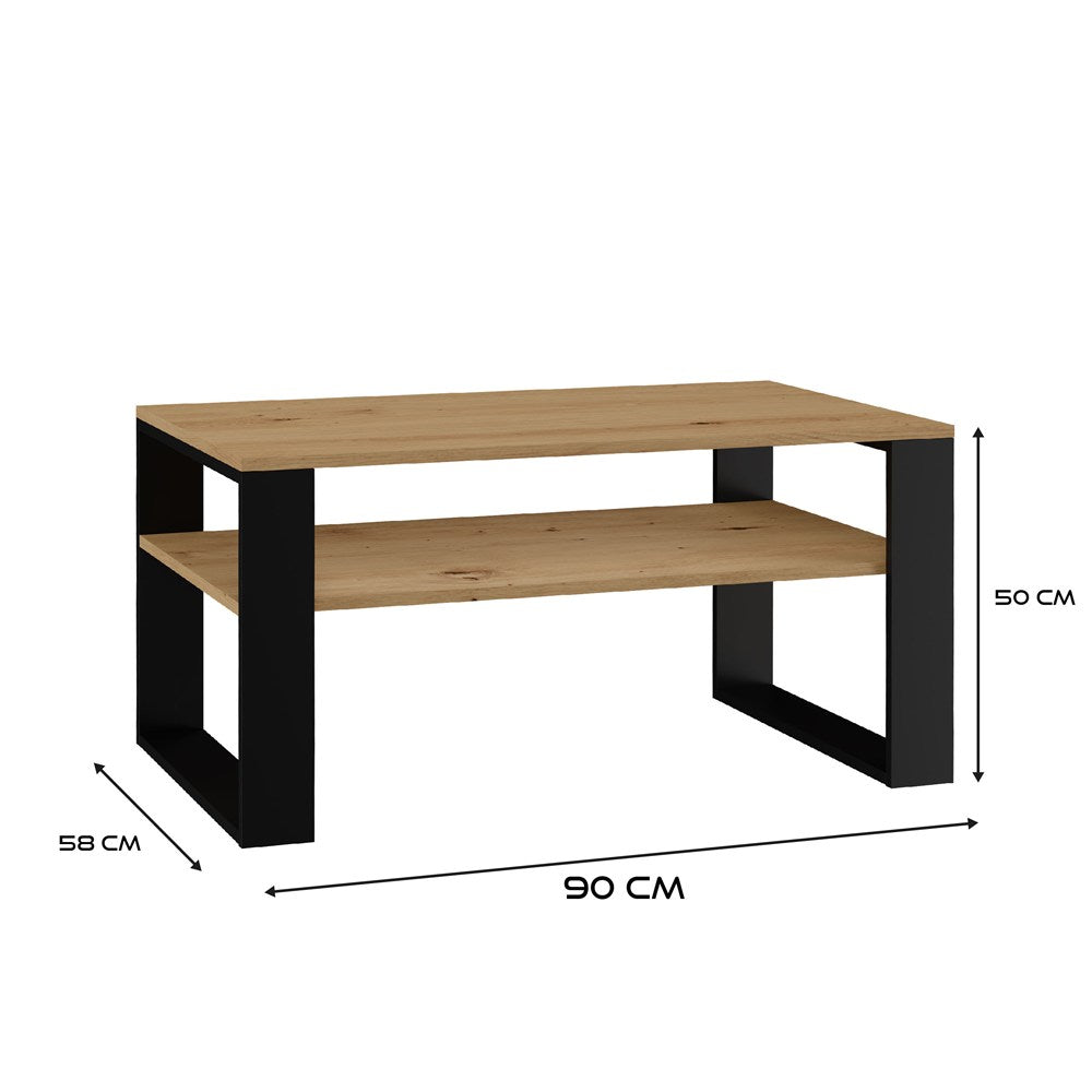 Couchtisch Modern 1P ARTISAN SCHWARZ – Produktabbildung 4