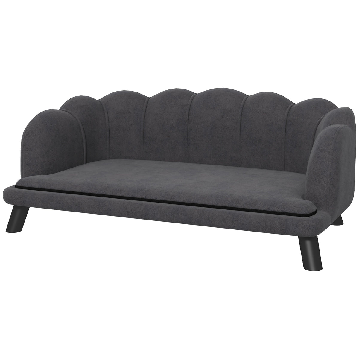 Dog Sofa Dog Couch, Washable Cover, Pet Sofa with Backrest and Wooden Legs, Cat Sofa, for Medium-Sized Dogs
