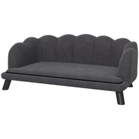 Dog Sofa Dog Couch, Washable Cover, Pet Sofa with Backrest and Wooden Legs, Cat Sofa, for Medium-Sized Dogs