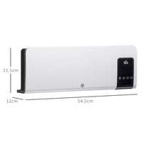 Electric heater, wall-mounted, oscillation function, 2 modes, timer, LED display, white (3)