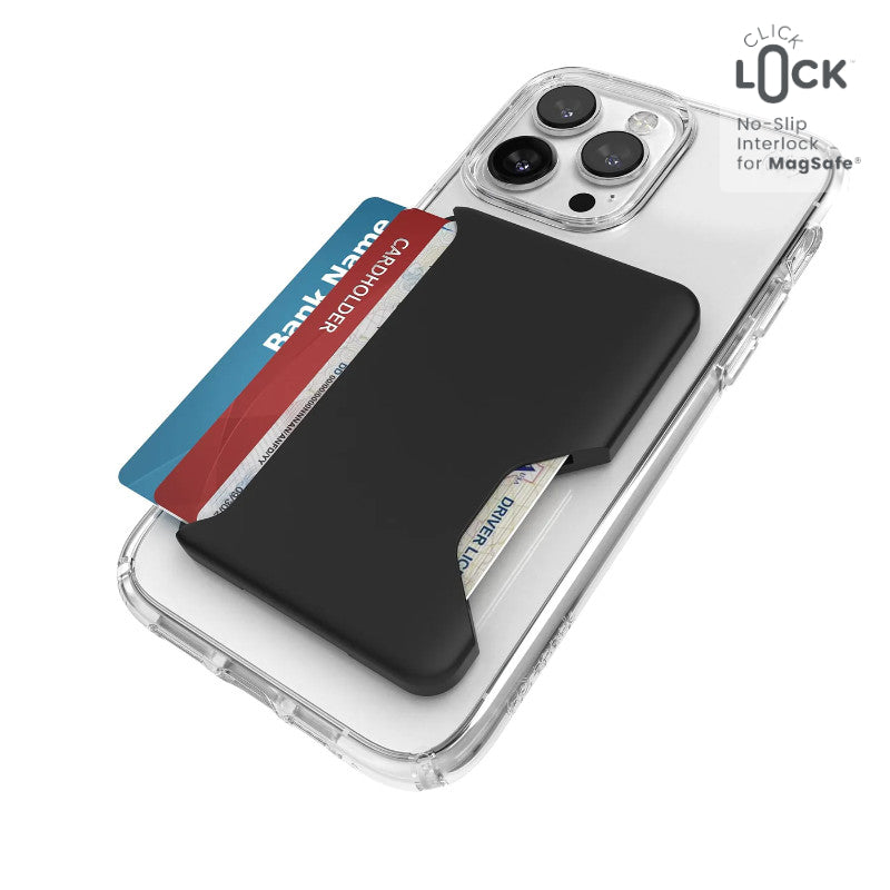 Speck ClickLock MagSafe Wallet - Magnetic MagSafe Wallet (Black)
