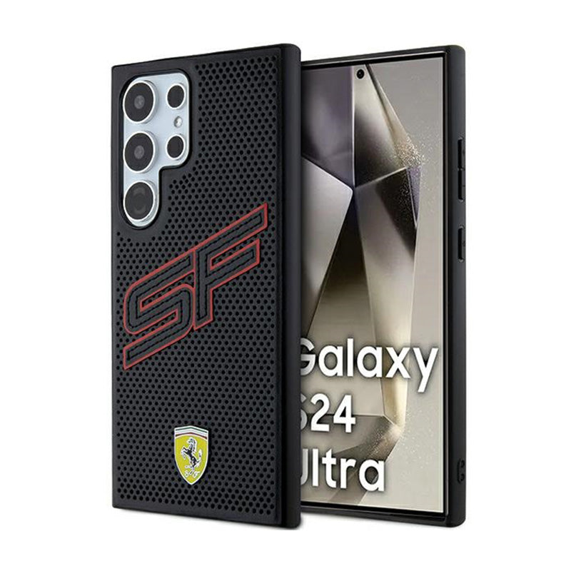 Ferrari Big SF Perforated - case for Samsung Galaxy S24 Ultra (black)