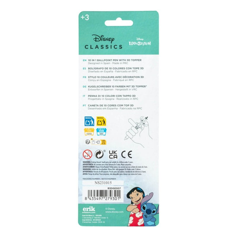 Disney Stitch - 10-color retractable pen with 3D figure (4)