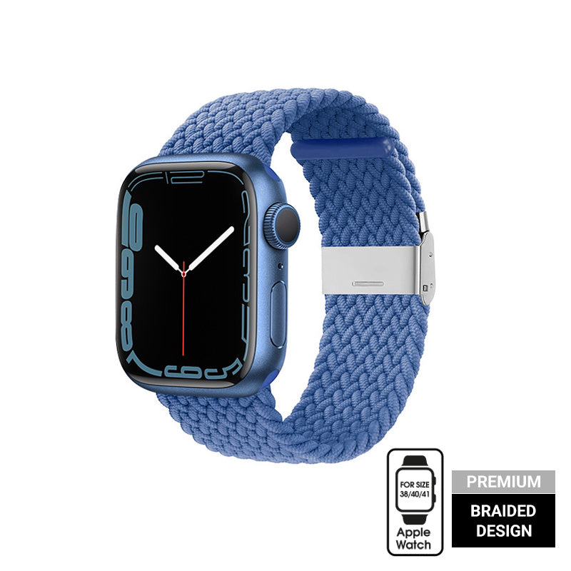 Crong Wave Band – Braided strap for Apple Watch 38/40/41/42 mm (blue) (2)