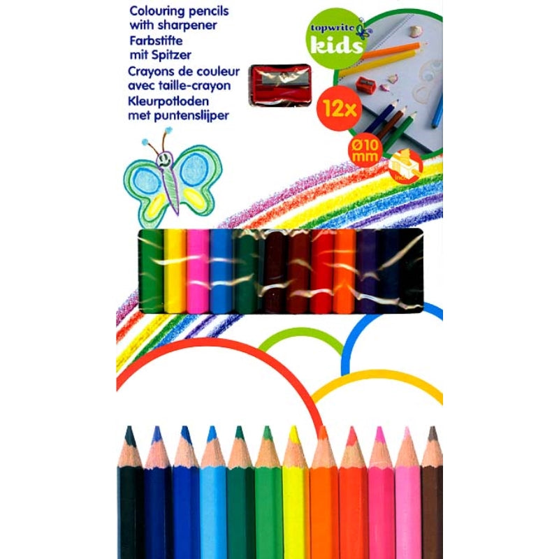 Topwrite - Set of 12 colored pencils with sharpener (2)
