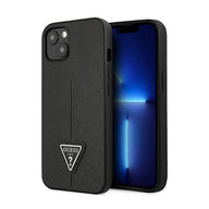 Guess Saffiano Triangle Logo Case - cover for iPhone 14 Plus (black)