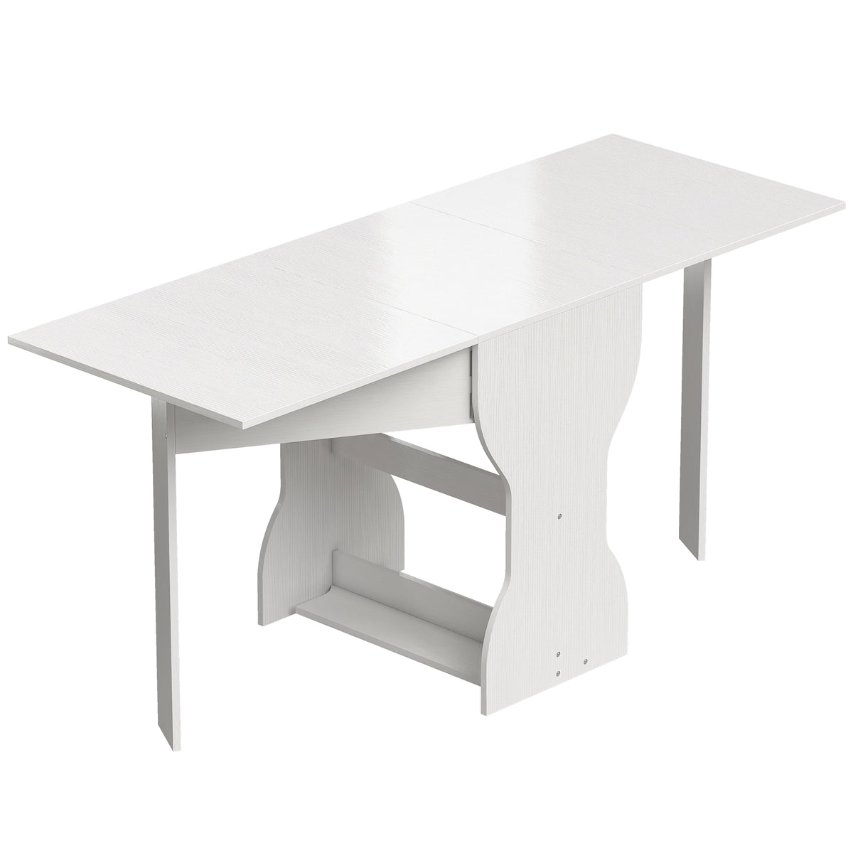 Foldable Dining Table Kitchen Table with Storage for 2-4 People Folding Table for Small Rooms Dining Room 160 x