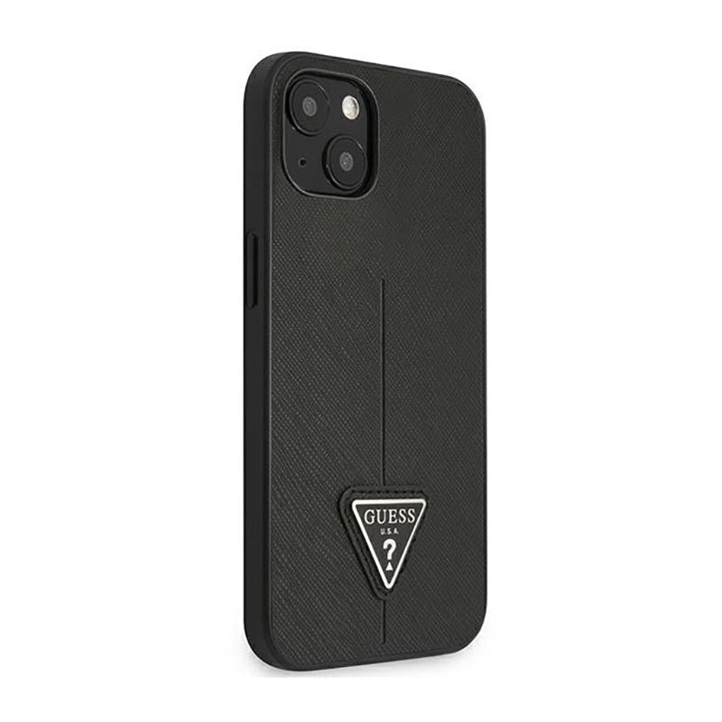 Guess Saffiano Triangle Logo Case - cover for iPhone 14 Plus (black) (4)
