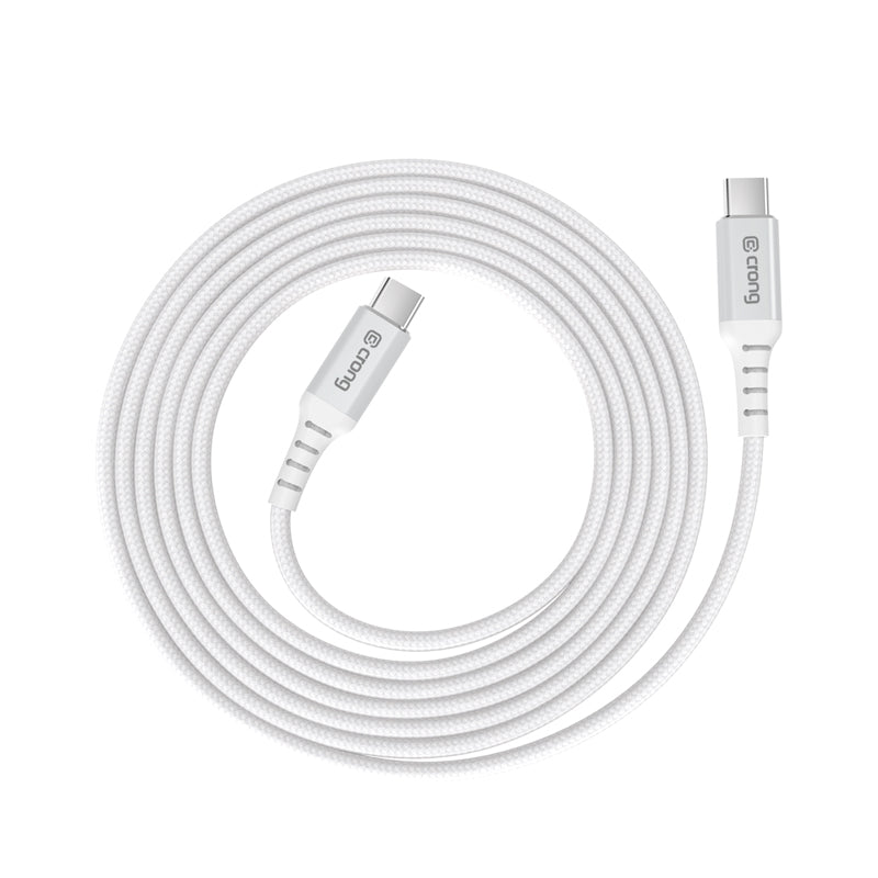 Crong Armor Link - 60W PD 3A USB-C to USB-C cable 150cm (white) (2)