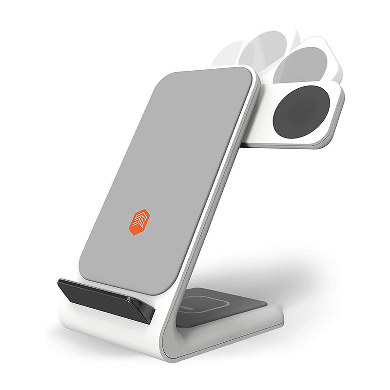 STM ChargeTree Swing - 3-in-1 wireless charger for iPhone, AirPods and Apple Watch (white) (2)
