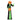 Halloween ghost with LED lights, self-inflating, incl. blower, 100 cm x 96 cm x 270 cm, green + yellow + black