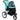Pet stroller, pet carriage for small dogs and cats, with storage basket, one-click folding design, turquoise