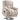 Recliner with massage and heating function, electric lift chair, remote control, side pockets, beige
