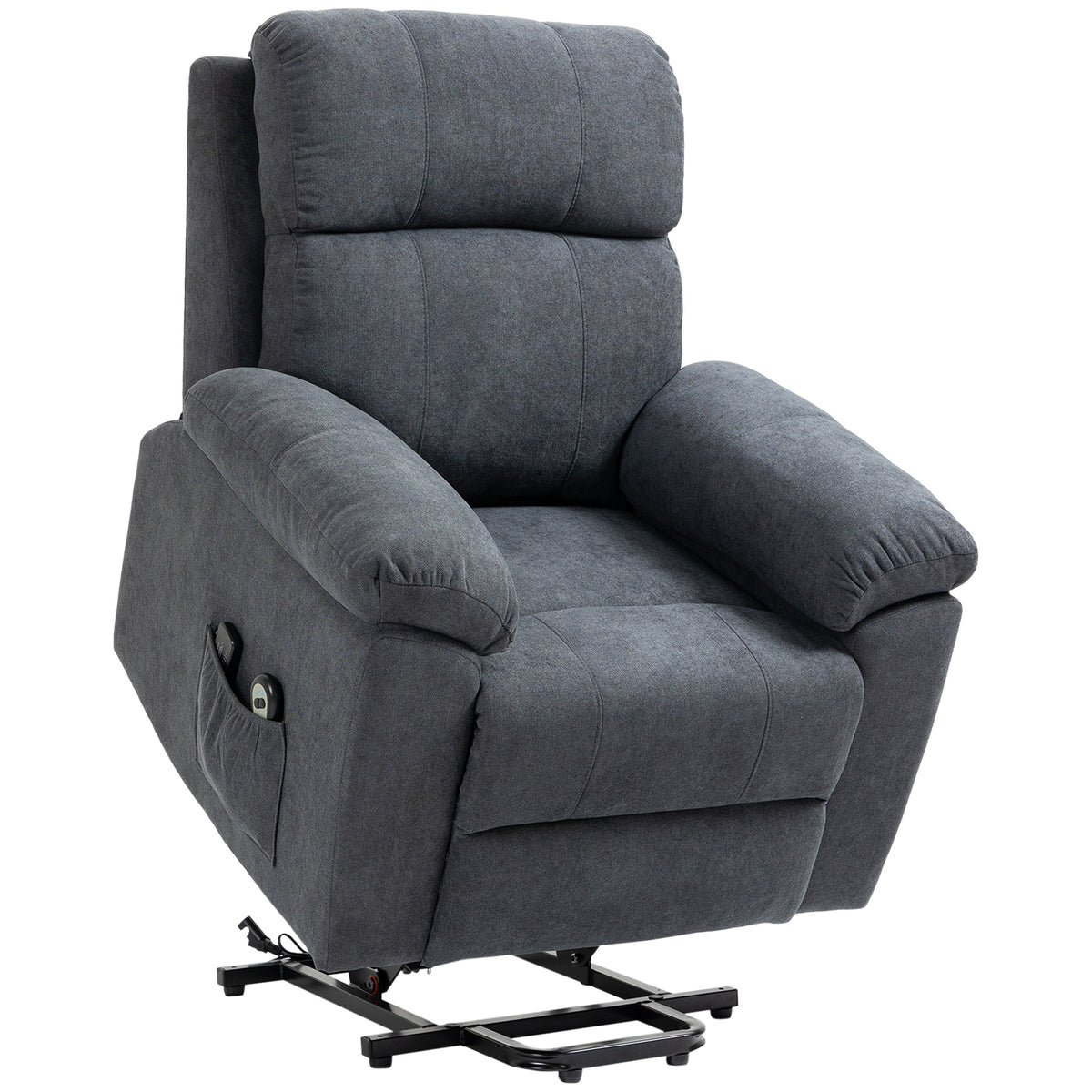 Massage recliner with lift function, care recliner with lift function, 8 vibration motors, incl. remote control