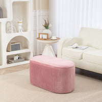 Bench, storage bench, upholstered bench, ottoman, retro design, velvet look, 81 cm x 40 cm x 41 cm, old rose (2)
