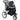 Dog stroller, pet carriage for small dogs and cats, with storage basket, one-click folding design, gray