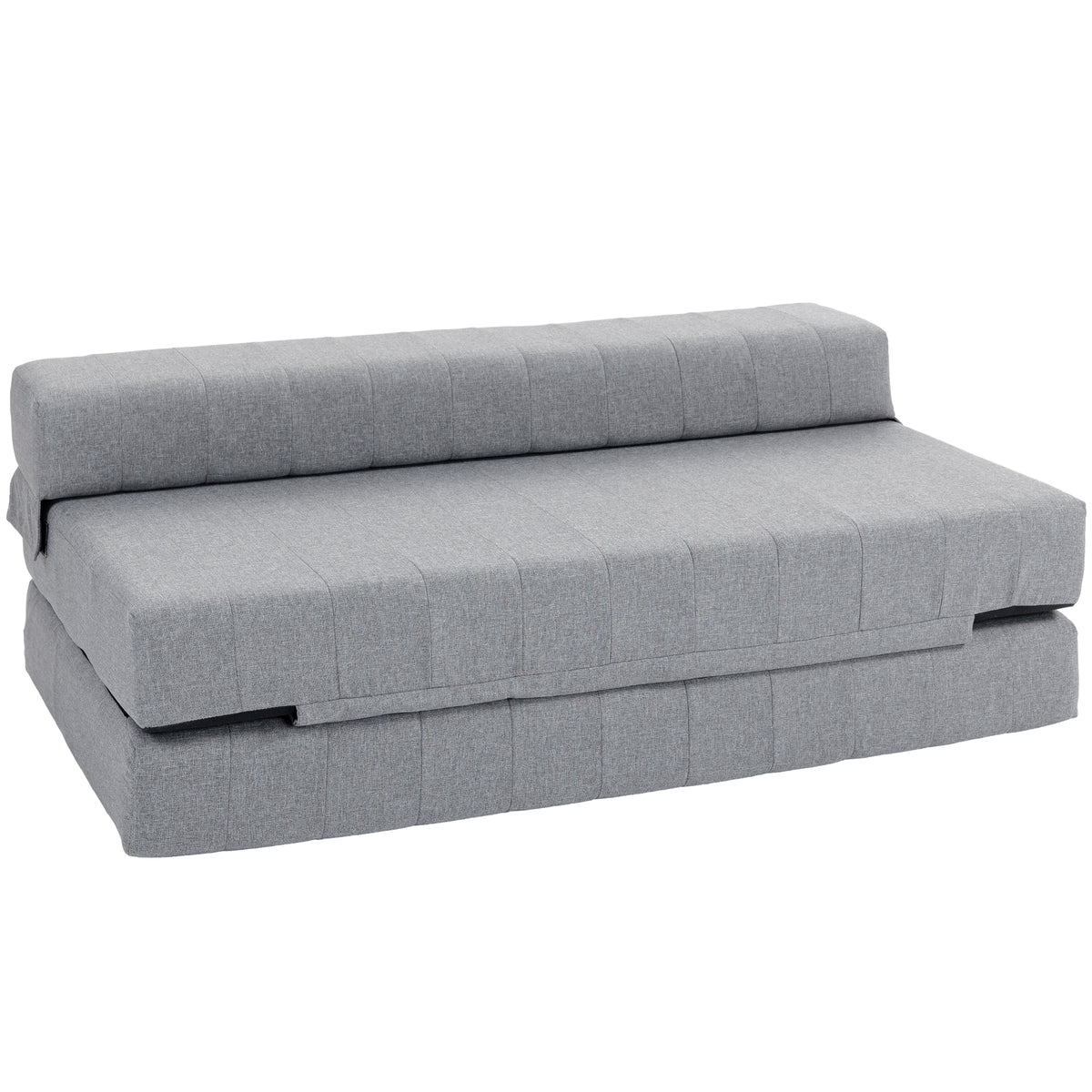 Folding armchair with bed function, guest bed, foldable, up to 250 kg, 138x80x50 cm, grey
