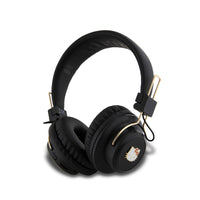 Hello Kitty Metal Logo Round Shape - Wireless Bluetooth V5.3 Earphones (Black)