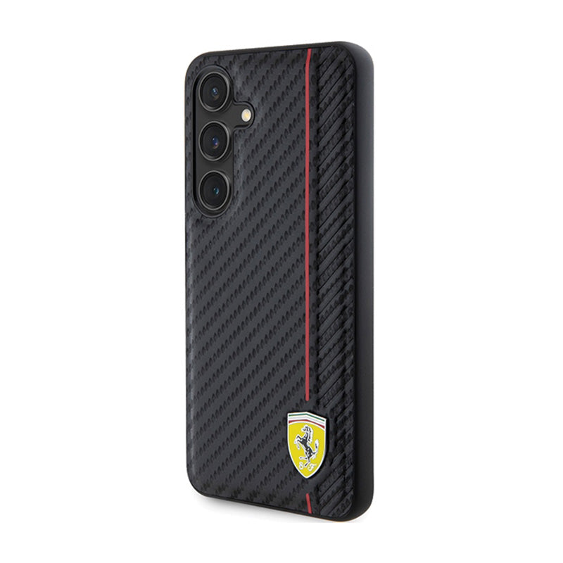 Ferrari Carbon Printed Line - case for Samsung Galaxy S24+ (black) (2)