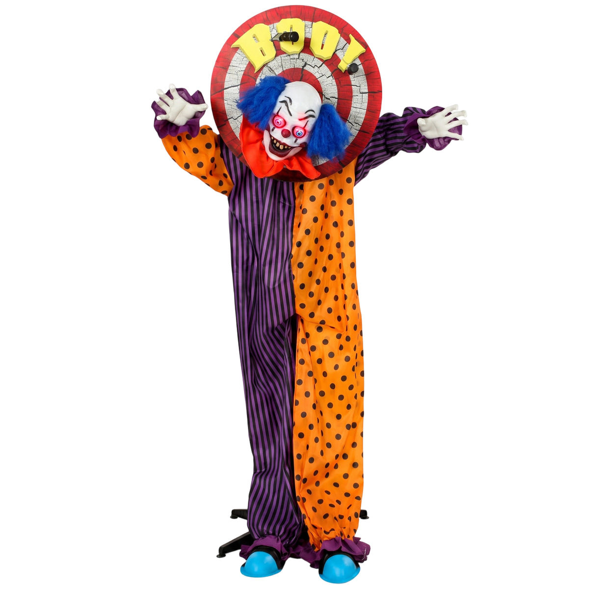 167 cm life-size animated Halloween clown decoration with sound & touch activation