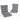 Outdoor seat cushion with backrest and straps, water-repellent pads for indoor and outdoor use, light gray