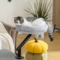 Cat desk bed, cat bed for desk with 360° rotation, adjustable height, cat lounger with removable (2)